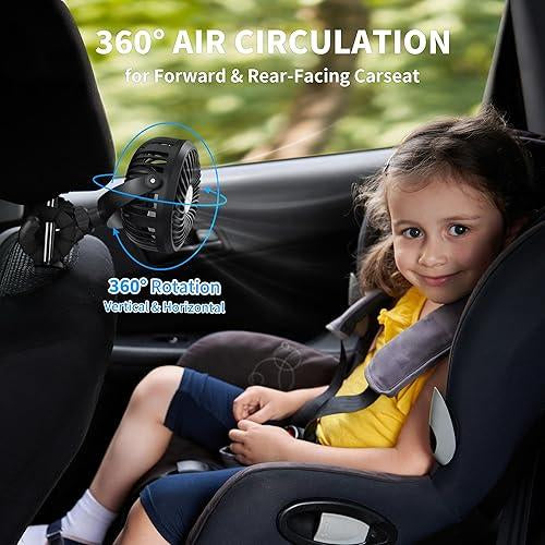 Ventilador para cochecito AMACOOL a pilas, portátil con pinza