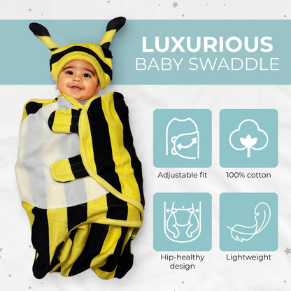 Luxor - Juego de 3 sacos de dormir de algodón para bebés de 3 a 6 meses