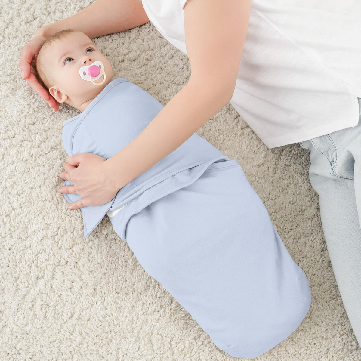 Sacos de dormir Susurration Swaddle, paquete de 3, 100 % algodón de 0 a 6 meses