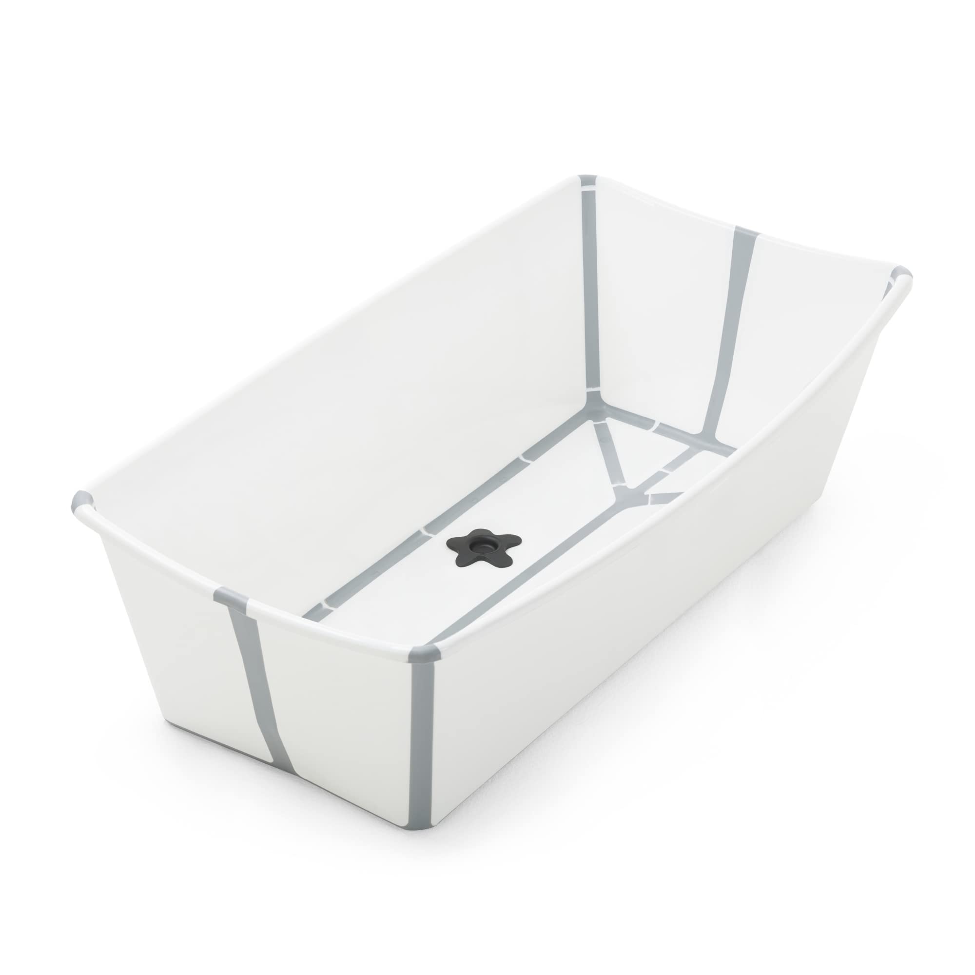 Stokke Flexi Bath XL, color blanco, espaciosa bañera plegable para bebé, ligera y fácil de almacenar