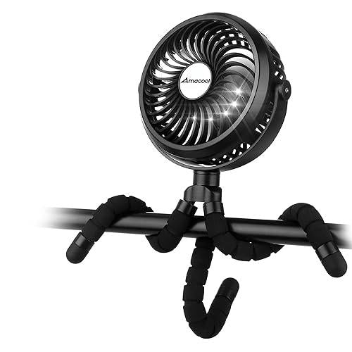 Ventilador para cochecito AMACOOL a pilas, portátil con pinza