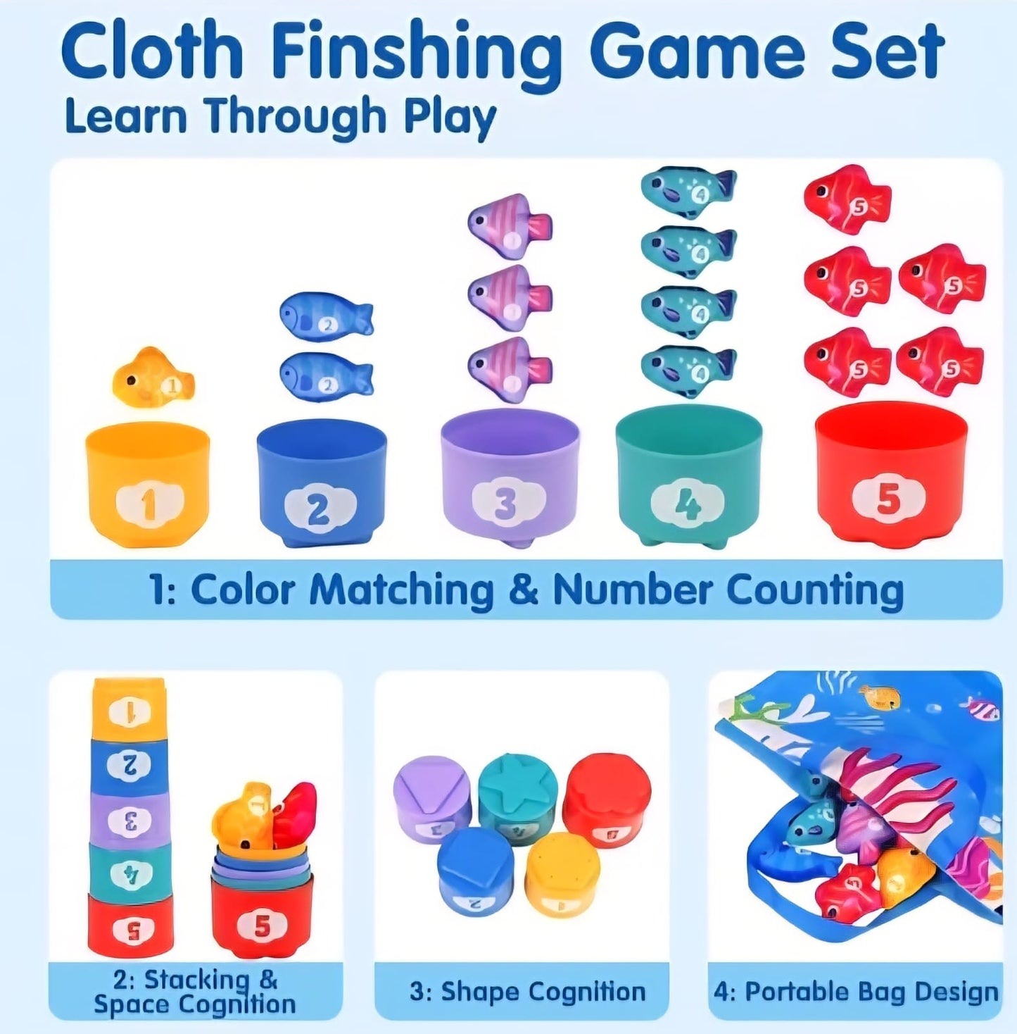 Wedopro juego de pesca educativo