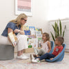 ECR4Kids Asiento de piso con forma de hoja, mecedora portátil de plástico