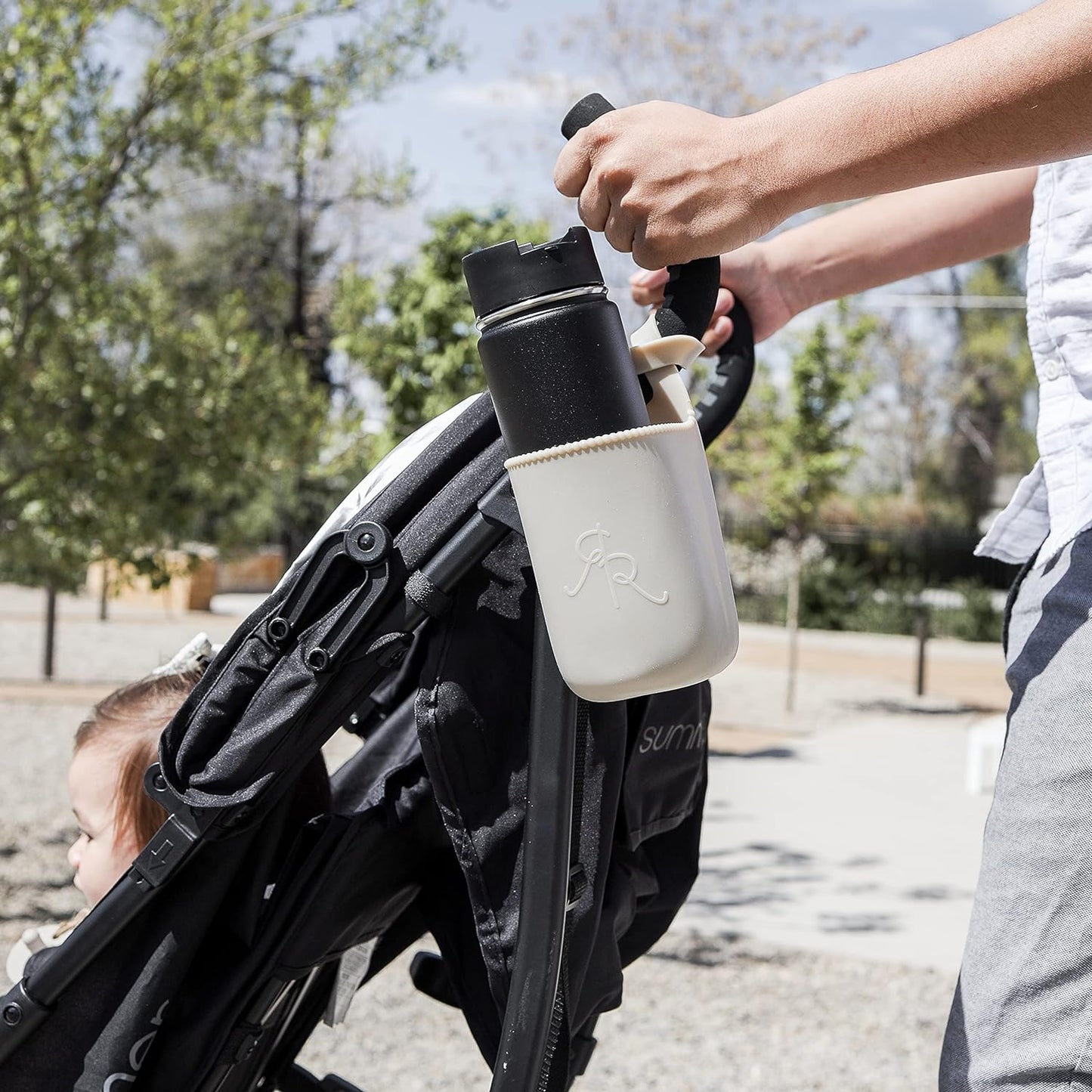 Ryan & Rose Cutie - Soporte universal para cochecito (gris pardo)