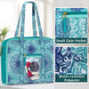 FINPAC Bolsa de almacenamiento de suministros y organización, diseño ilusión esmeralda