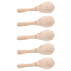 Mini maracas de madera, 5 unidades