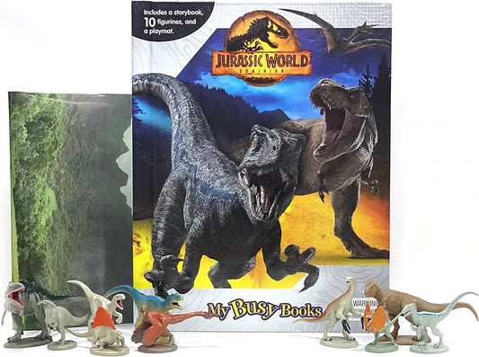Phidal - Jurassic World My Busy Books -10 figuras y un tapete de juego