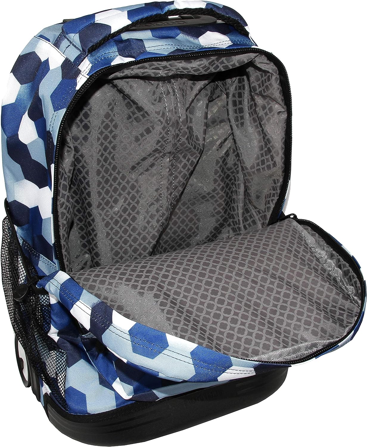 J World New York Sunrise Kids-Mochila con ruedas, diseño azul