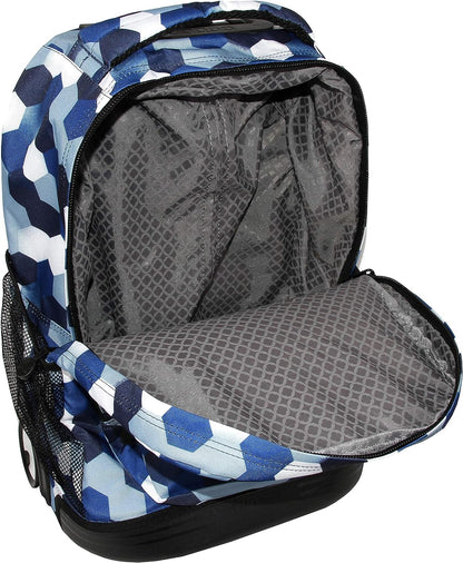 J World New York Sunrise Kids-Mochila con ruedas, diseño azul