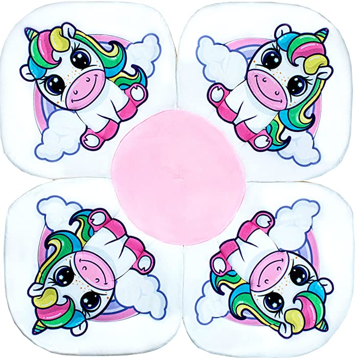 Sofi The Baby Unicorn Flower - Alfombrilla de baño para bebé, asiento para fregadero