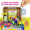 DOODLE HOG 50 artes y manualidades para niños, 400 piezas de materiales de arte, regalos de 7 años para niñas + niños de 4 a 6 años de edad