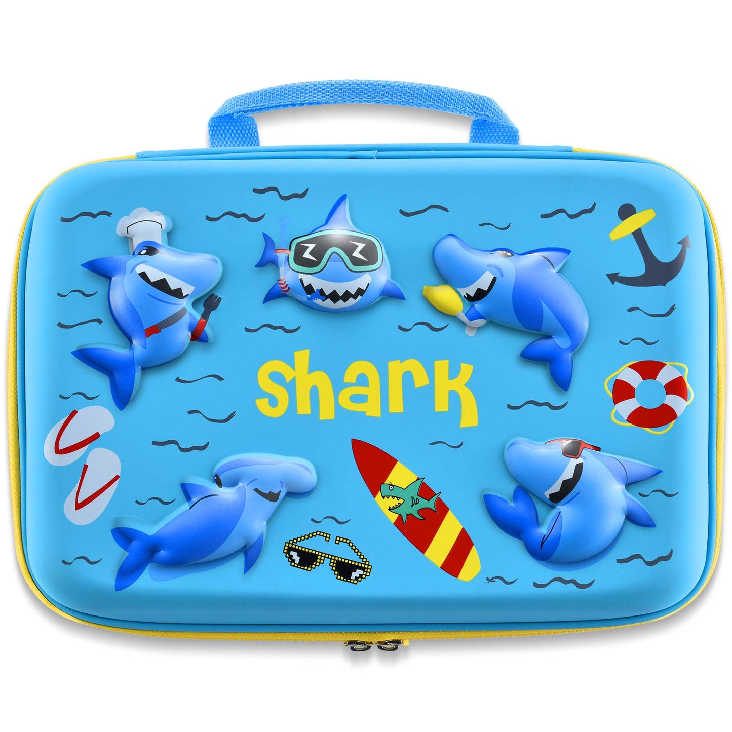 COO&KOO Juego de lonchera con diseño de tiburón