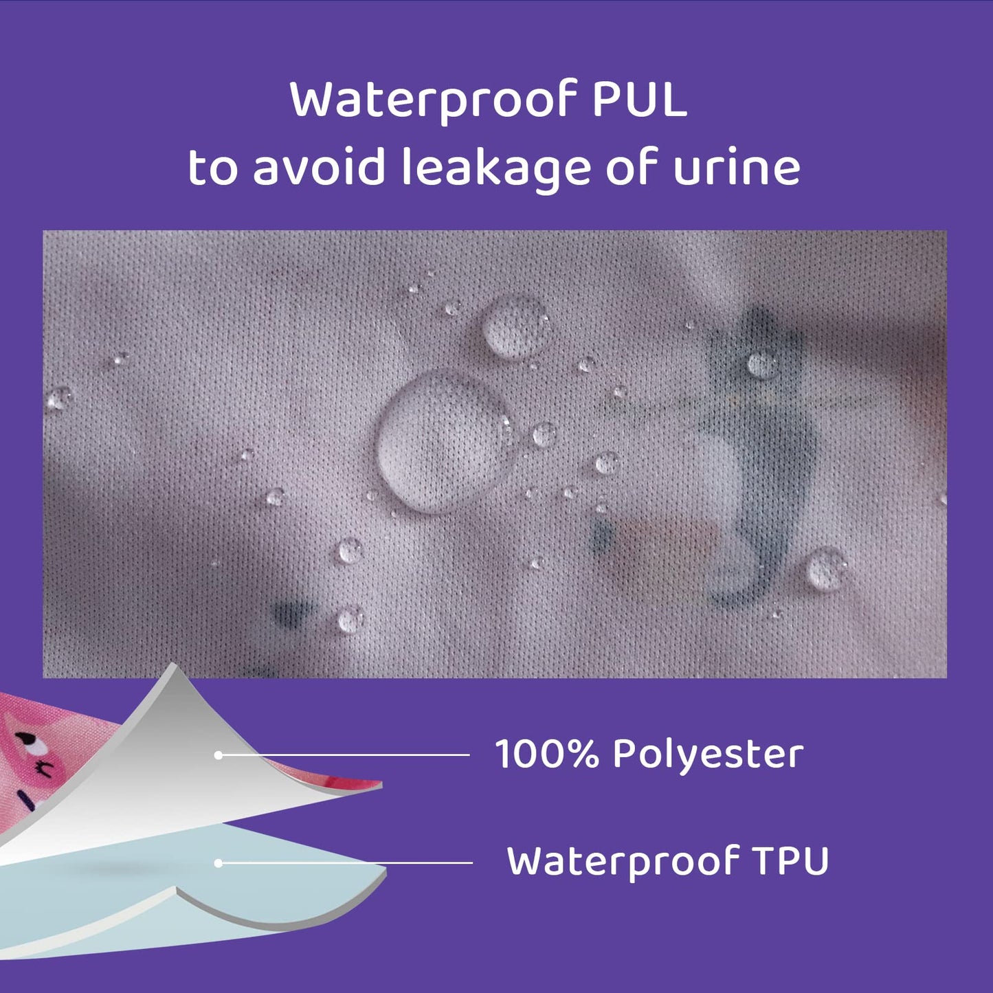 BISENKID Paquete de 6 pantalones de plástico impermeables, 4-5 años