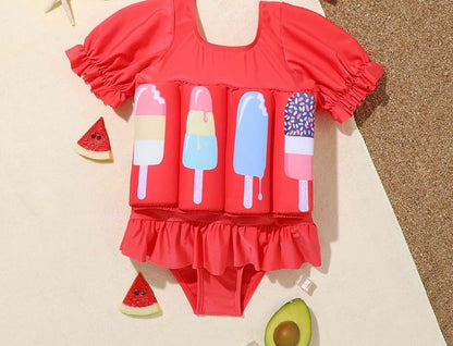 IDOPIP Traje de baño flotante para niños y niñas con flotabilidad ajustable para bebé, 2-3 años