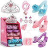 Jaolex Juego de 3 pares de zapatos de princesa con corona de tiara