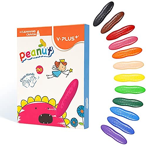YPLUS Crayones de maní para niños, 35 colores