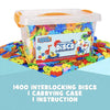 Creative Kids Flakes - Juego de discos de plástico entrelazados de 1400 piezas