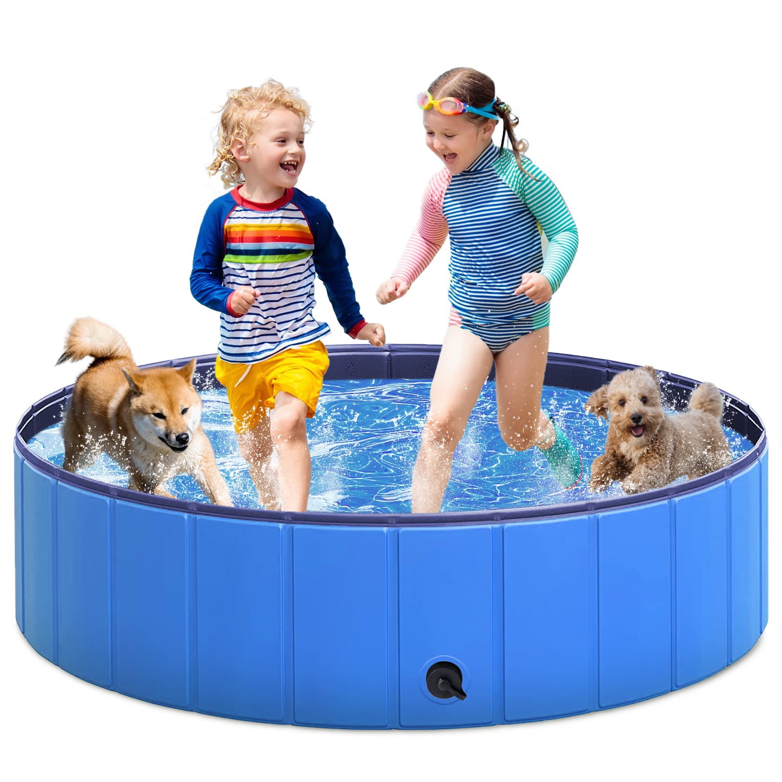 Avzaut - Piscina plegable de plástico duro para niños