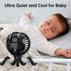 GUSGU - Mini ventilador de cochecito con clip para bebé