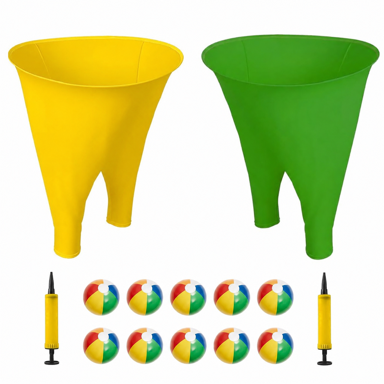 Juego de pantalones de abuela para patio, juegos al aire libre para adultos, con 10 bolas inflables y 2 bombas de aire