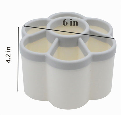 Soporte giratorio para bolígrafo, 6 pulgadas x 4.2 pulgadas, 7 rejillas giratorias
