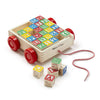 Melissa & Doug Carrito de madera clásico ABC juguete educativo con 30 bloques de madera