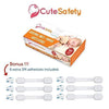 Cutesafety, trabas de seguridad para niños. Trabas para gabinetes con 6 extra adhesivos 3M