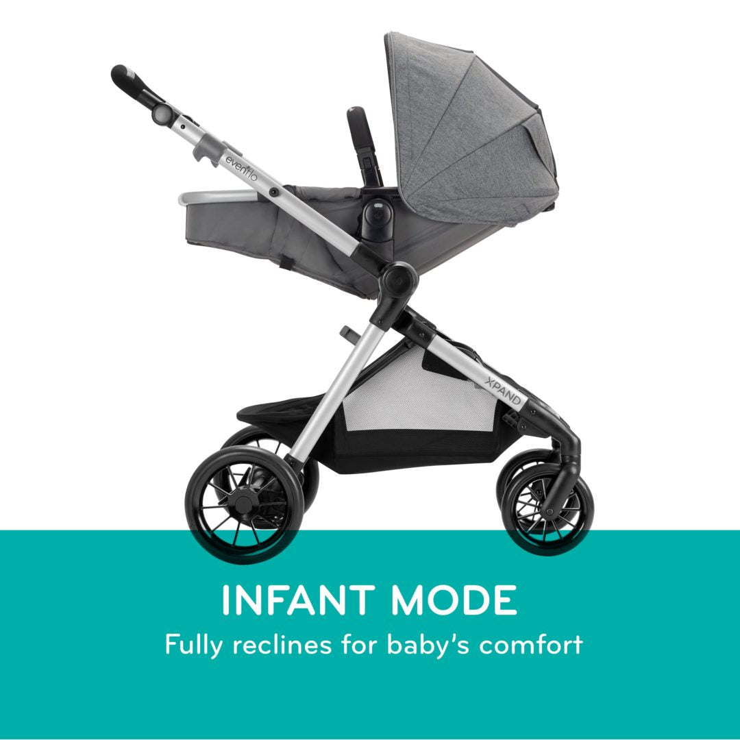 Evenflo Pivot Xpand - Cochecito de bebé individual convertible a doble –  Mom to Mom