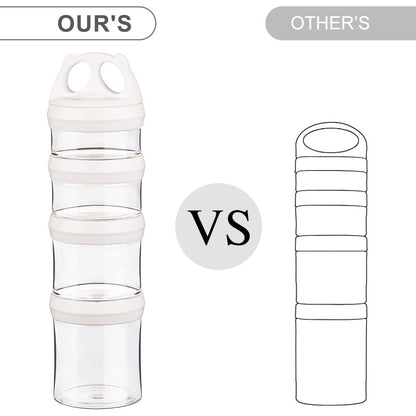 BeneLabel Contenedores apilables de almacenamiento de alimentos blanco