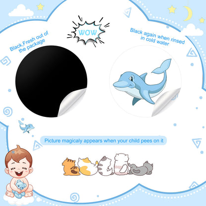 24 calcomanías de entrenamiento para ir al baño, reutilizables