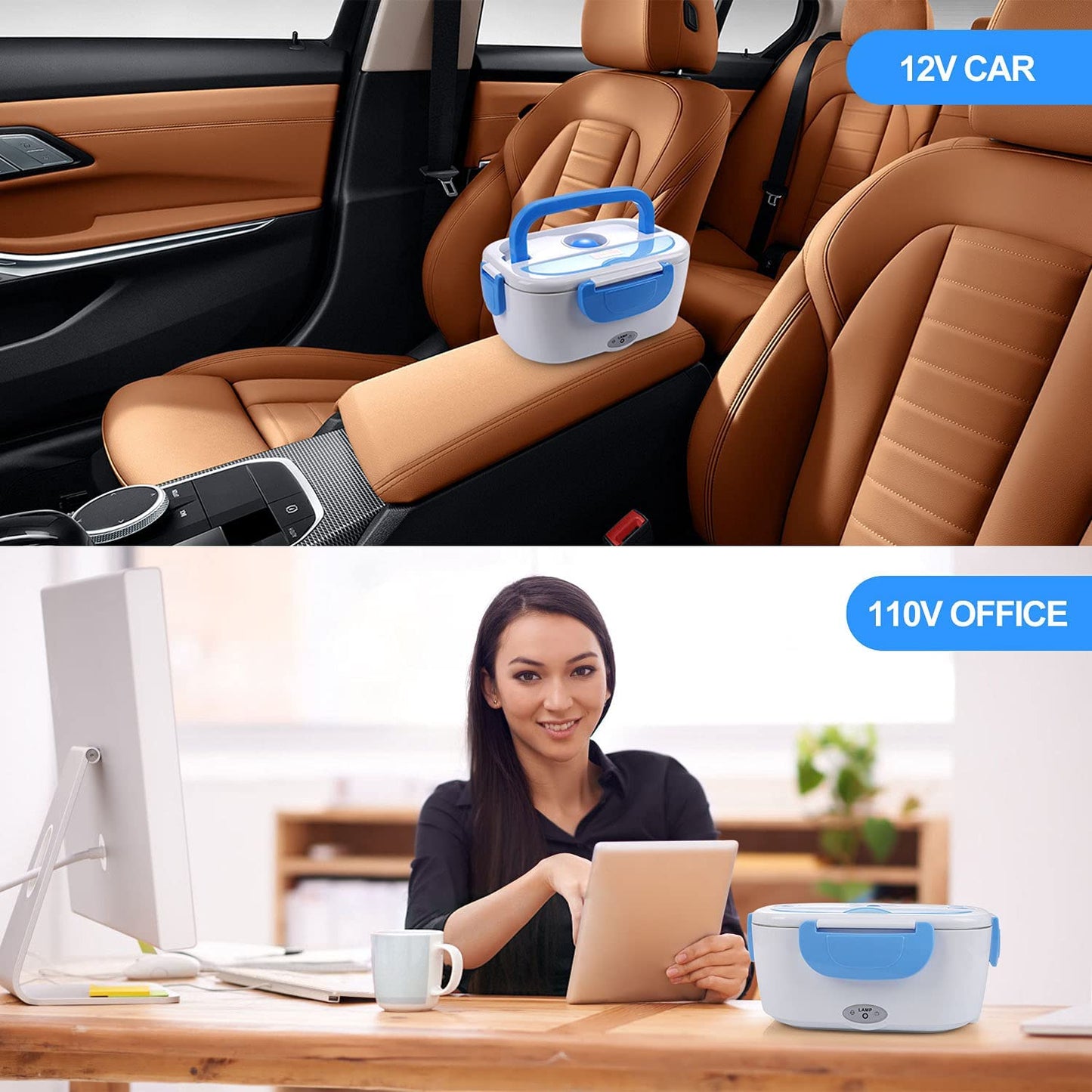 Asediar fiambrera eléctrica, calentador de alimentos