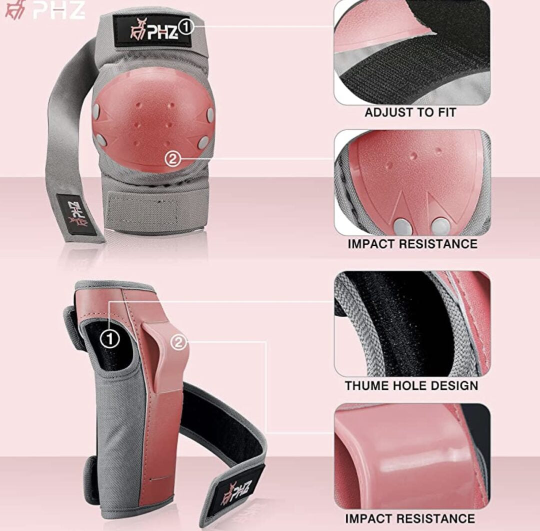 Rodilleras PHZ, protectores de muñeca 3 en 1