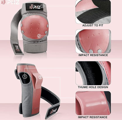 Rodilleras PHZ, protectores de muñeca 3 en 1