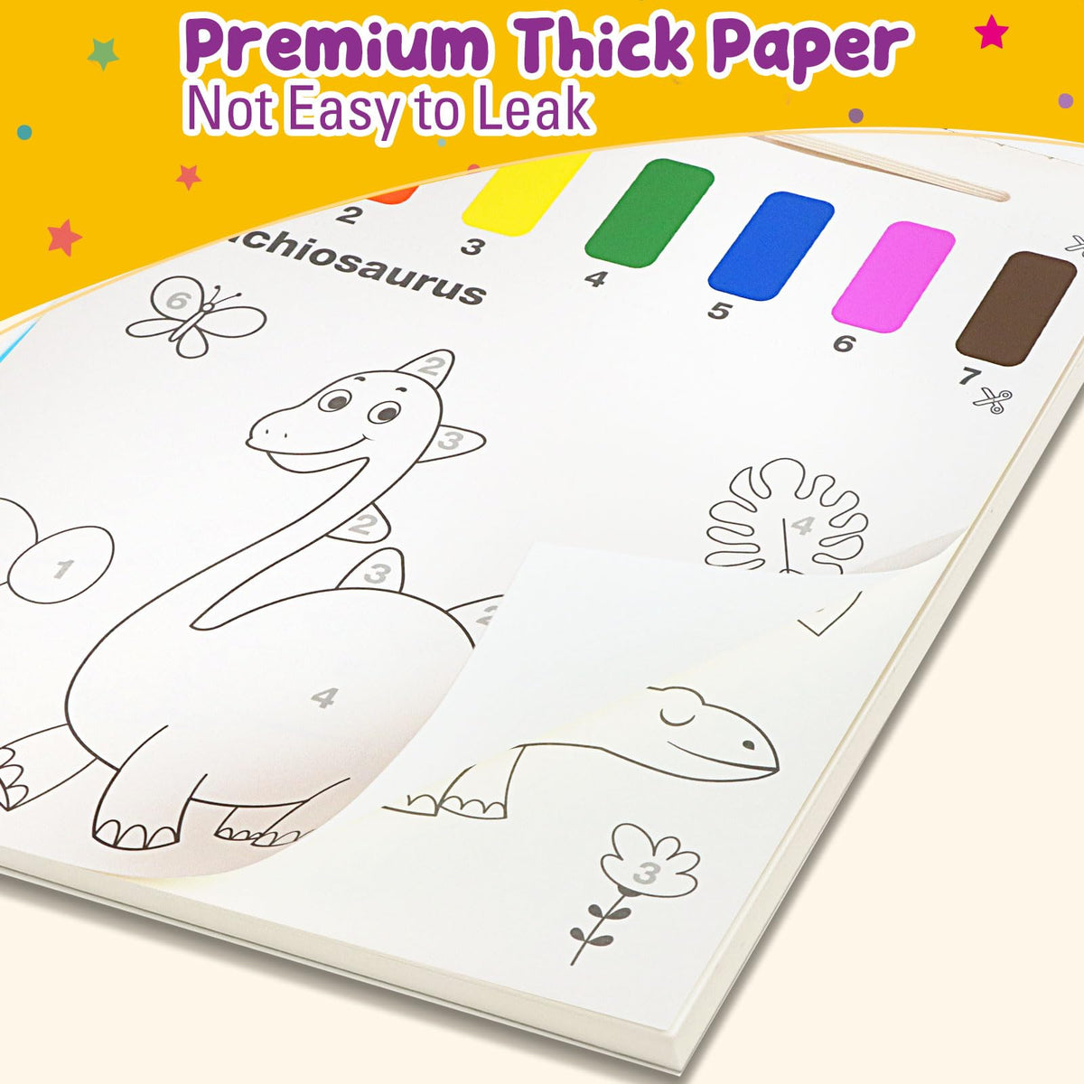 Libros para colorear con agua pigipigi: Acuarelas de dinosaurios