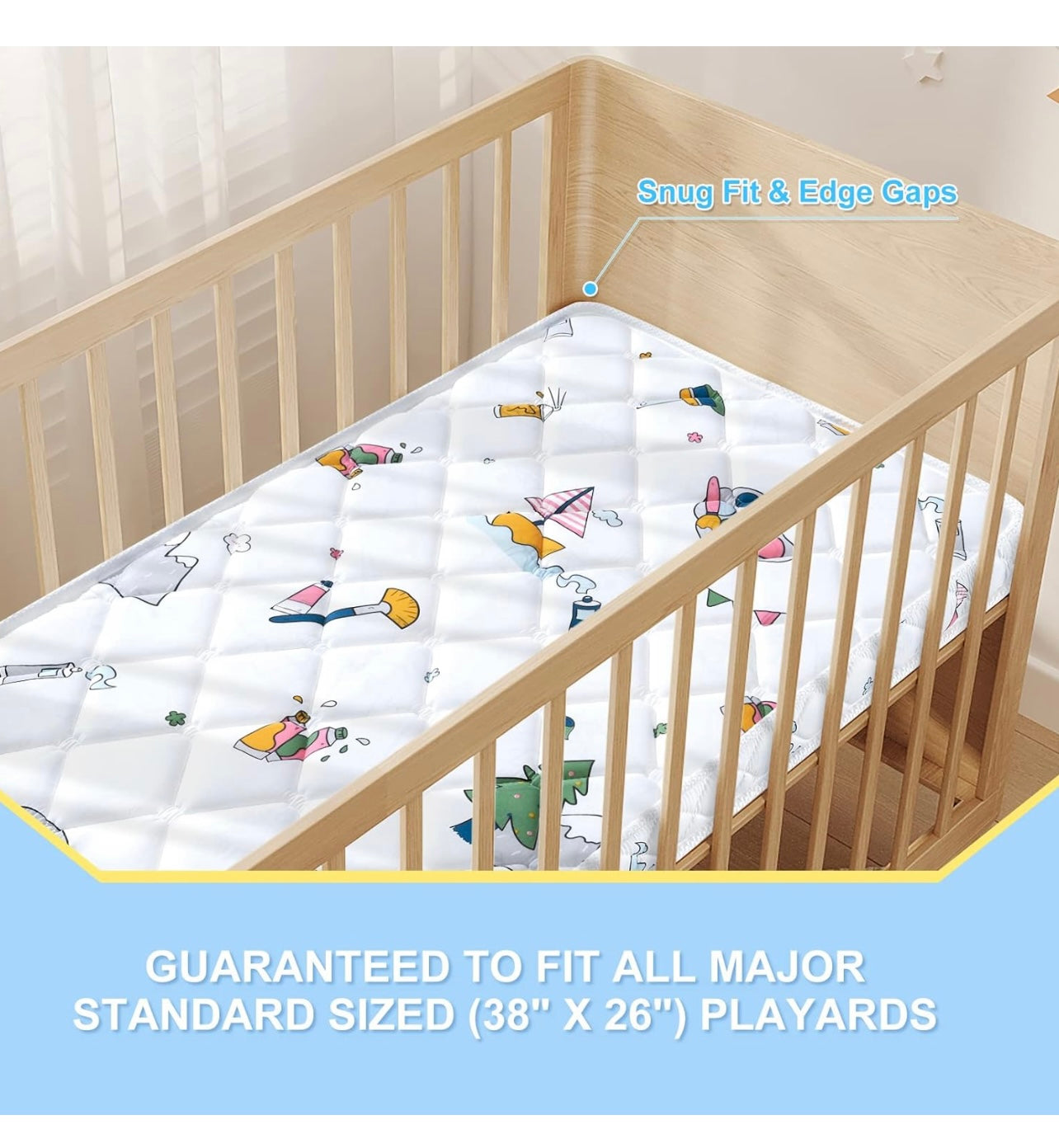 Vibe Bear Colchón Pack and Play 38" x 26" x3