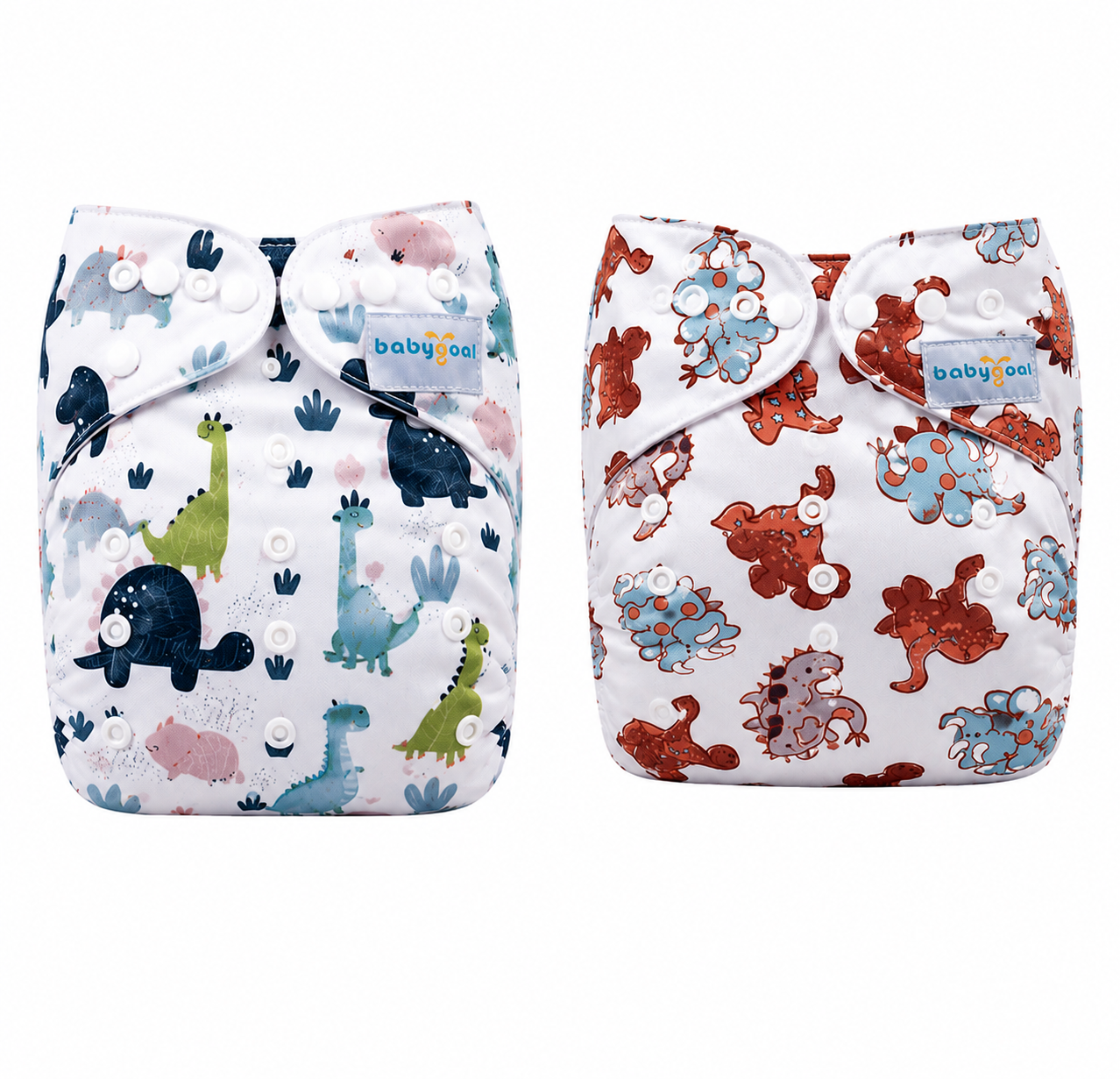 Pañales de tela reutilizables, ajustables, 2 uds