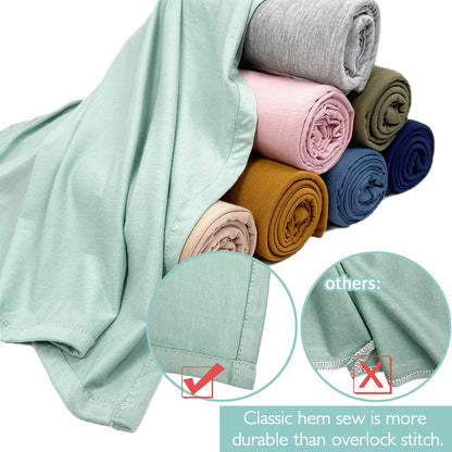OWLOWLA Conjunto de manta y gorro para recién nacido 0-6 meses