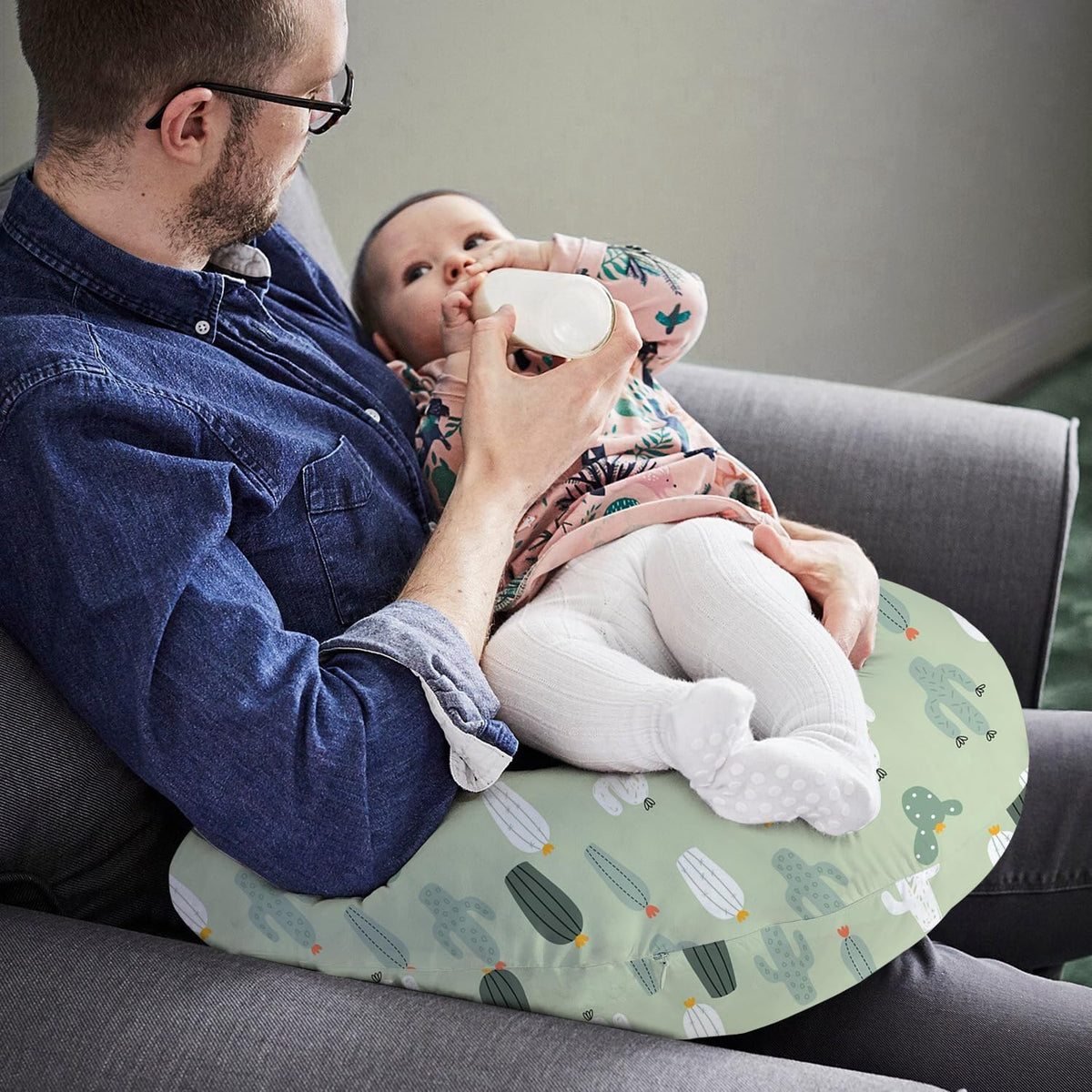 Cojín de lactancia: soporte ergonómico para la lactancia materna y la alimentación con biberón