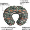 Boppy Original Support - Almohada de lactancia con animales del bosque verde