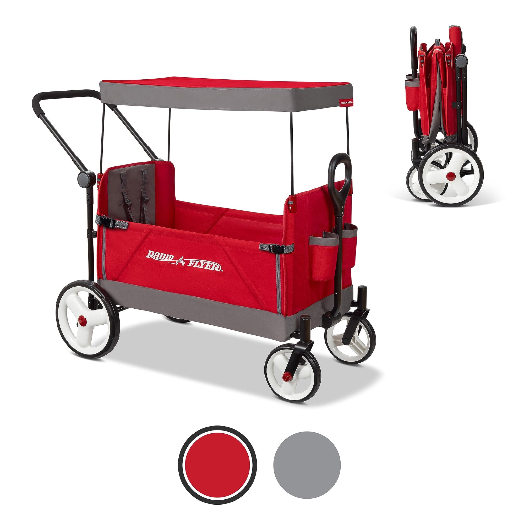 Radio Flyer Convertible Stroll 'N Wagon, Rojo