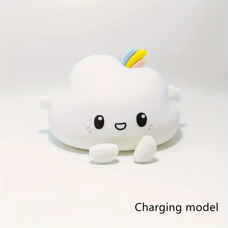 Lámpara LED Infantil de Silicona Recargable USB Luz Nocturna Decorativa, nube