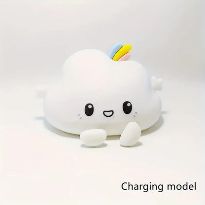 Lámpara LED Infantil de Silicona Recargable USB Luz Nocturna Decorativa, nube