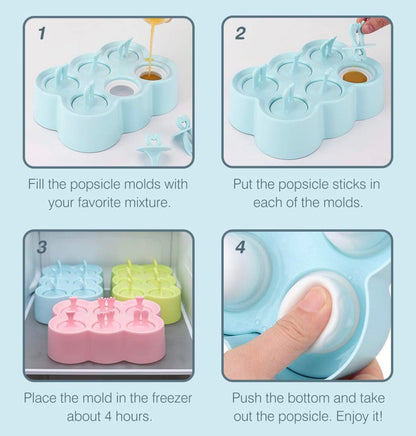 Mini moldes para helados sin BPA