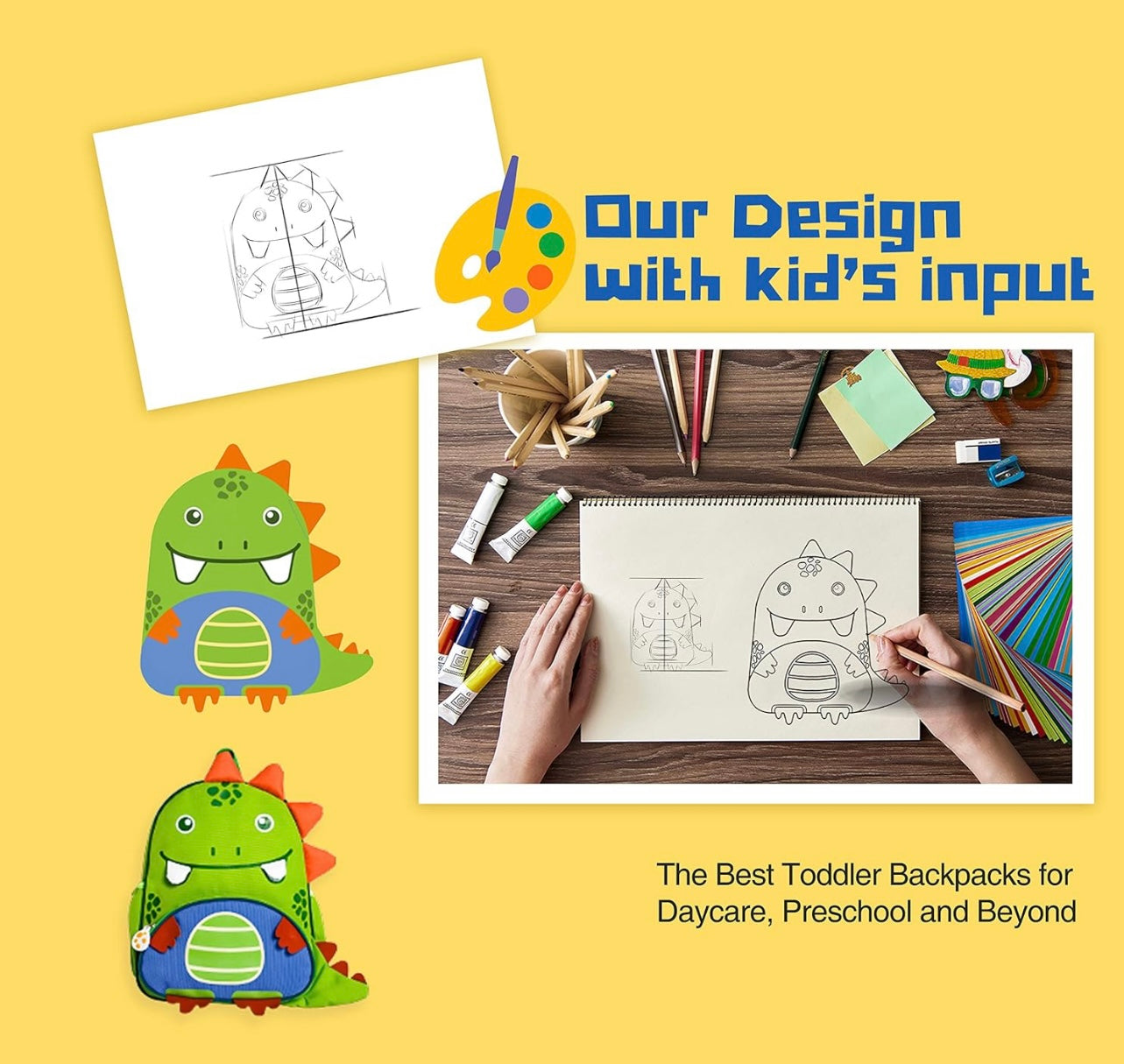 CLOVERCAT Mochila de dinosaurio