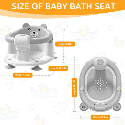 Asiento de baño para bebés de 6 meses en adelante