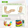 Instrumentos musicales para niños, 21 paquetes de juguetes de percusión musical de madera 100 % natural