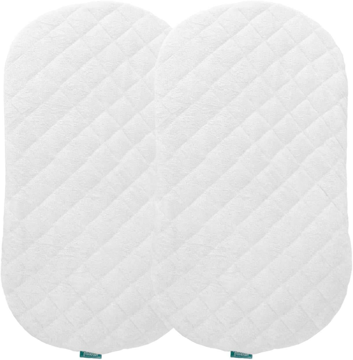 Biloban Waterproof Bassinet Mattress Pad Cover 2 Pack