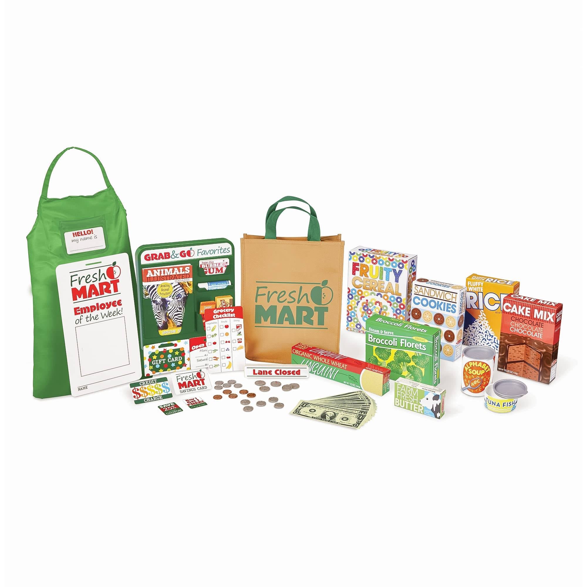 Conjunto de piezas complementarias para juego de roles en tienda de comestibles Fresh Mart de Melissa &amp; Doug