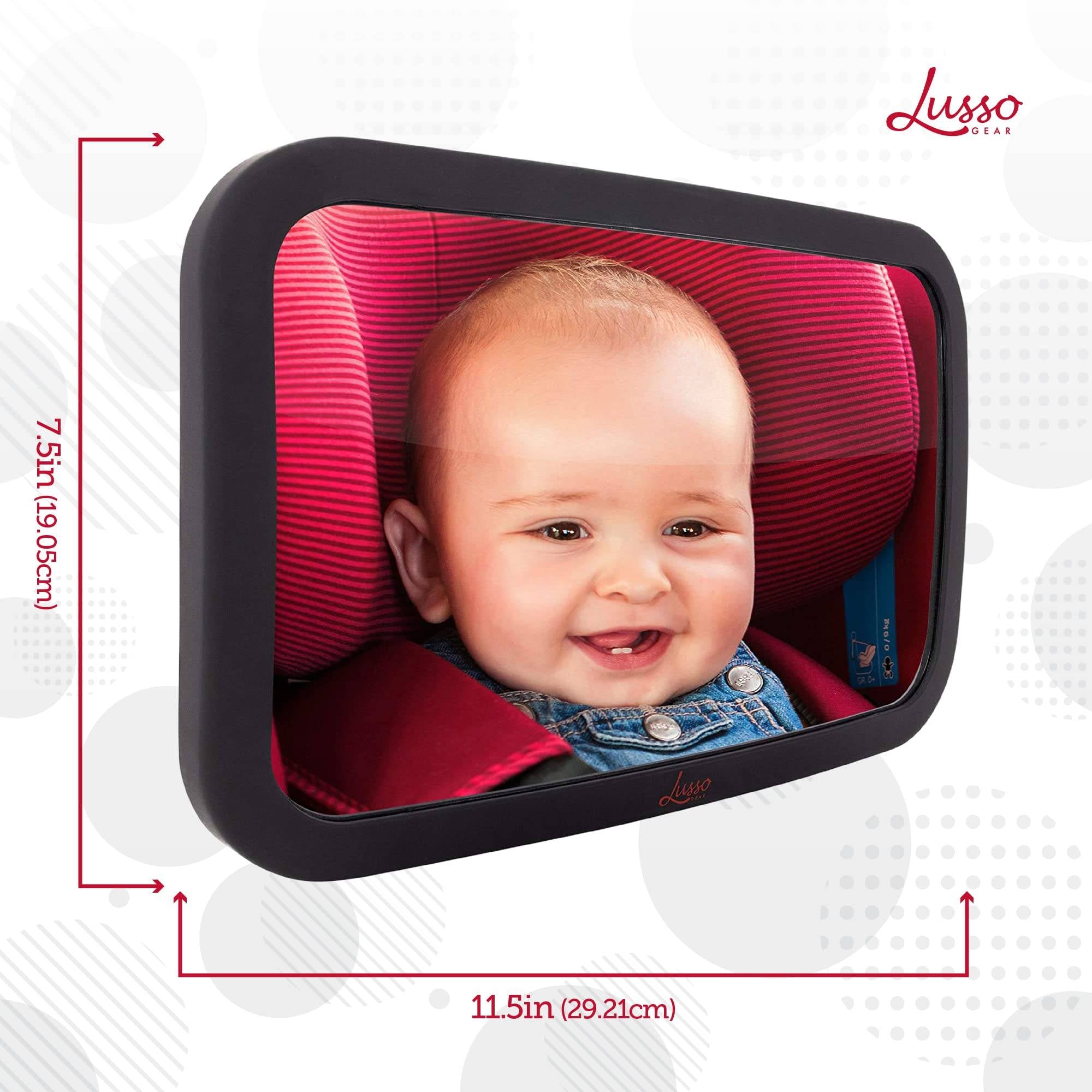 Lusso Gear Espejo de asiento trasero de bebé para automóvil