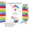 Juego de mesa de bloques de madera para niños, 48 piezas